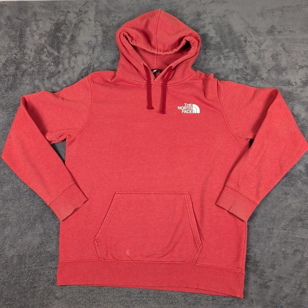 North Face Hoodie Mens Large Red Logo Pullover Sweatshirt Outdoor Gorpcore - Picture 3 of 7